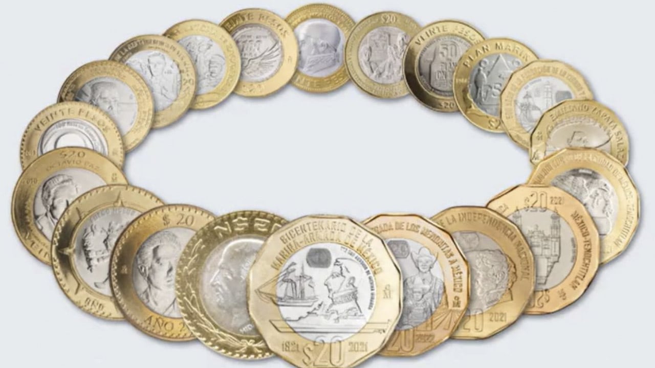 Moneda brillosa de 20 se vende en 65 mil pesos en internet