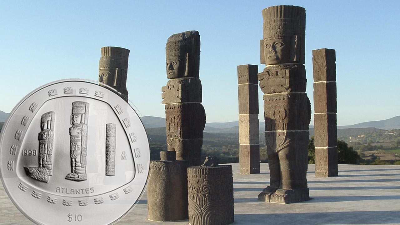 Lujosa moneda de plata con Atlante Tolteca se vende en 8 mil pesos