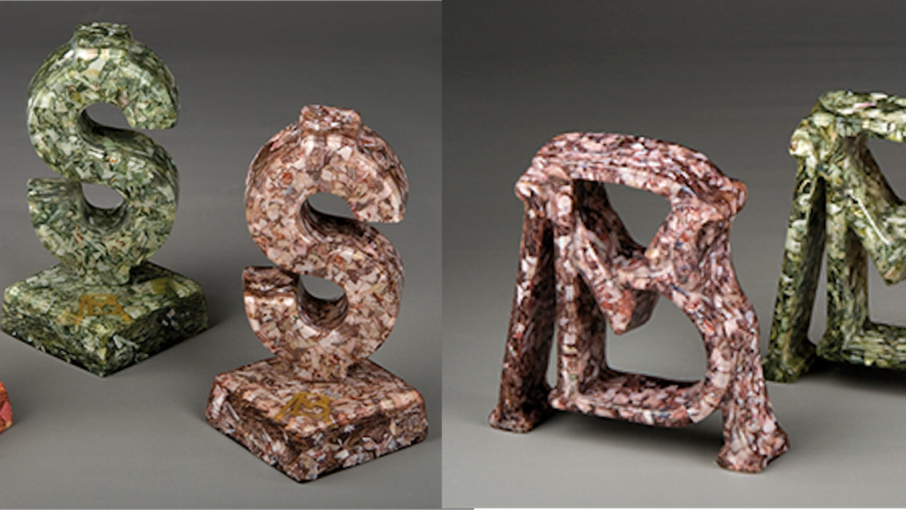 Banxico usa confeti de billetes para rellenar esculturas