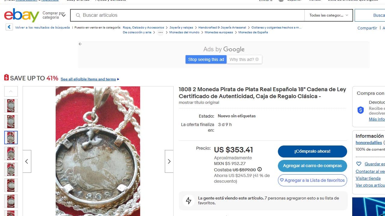 Esta moneda colonial se vende caro