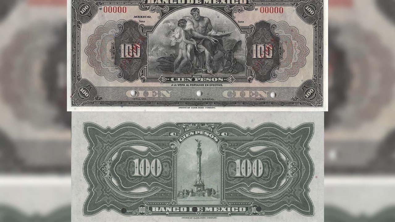 Antiguo billete del Ángel de la Independencia se vende en 25 mil pesos