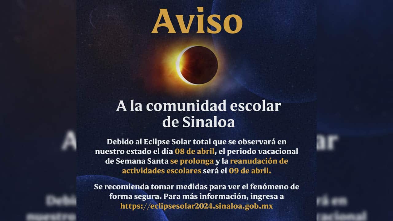 Regreo a clases por eclipse solar